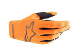 ALPINESTARS YOUTH RADAR HOT ORANGE BLACK GLOVES