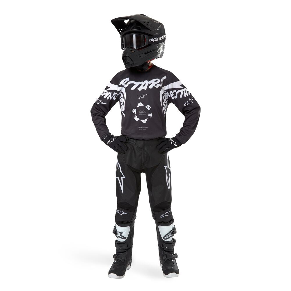 ALPINESTARS YOUTH RACER HANA BLACK WHITE PANTS