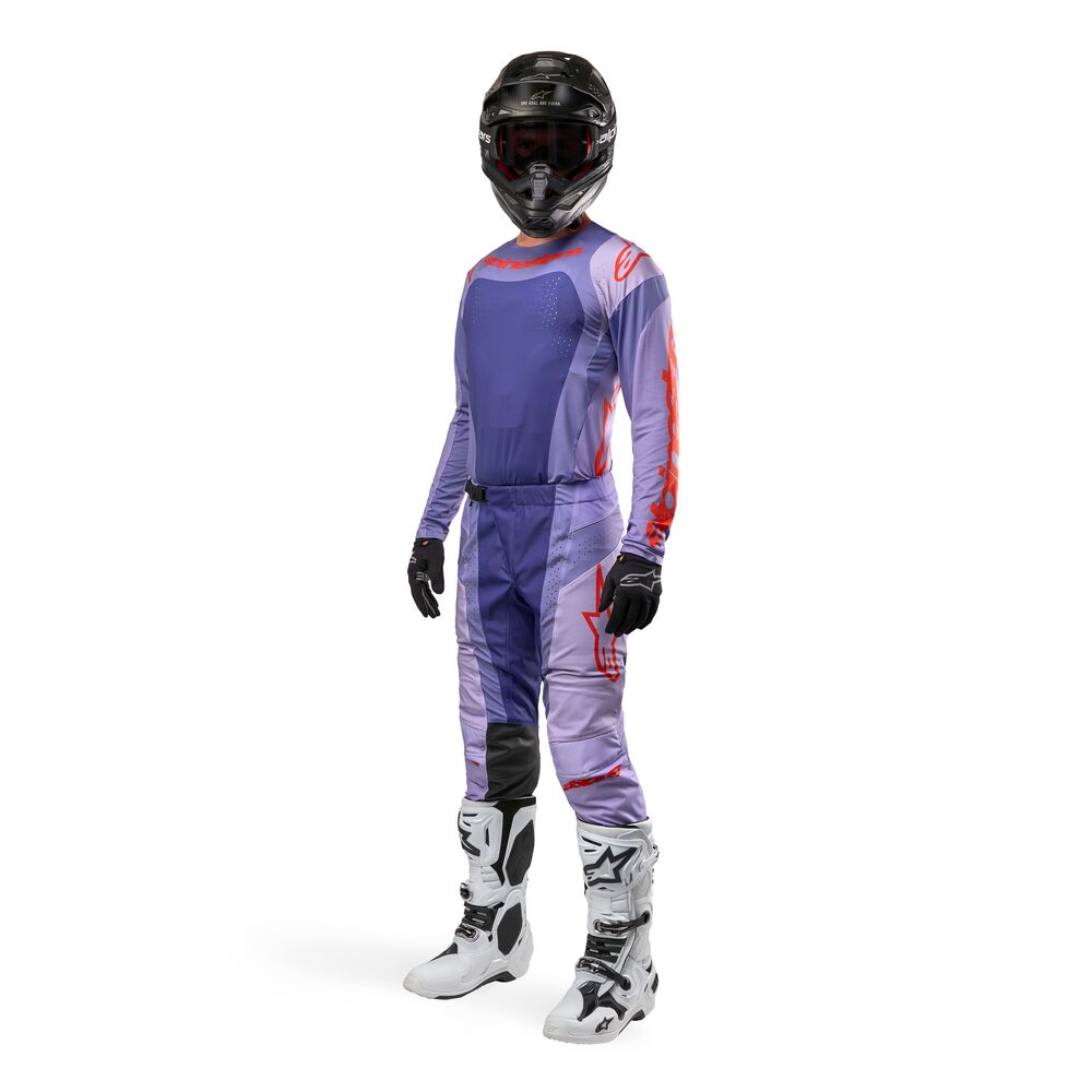 ALPINESTARS TECHSTAR OCURI PURPLE HOT ORANGE JERSEY