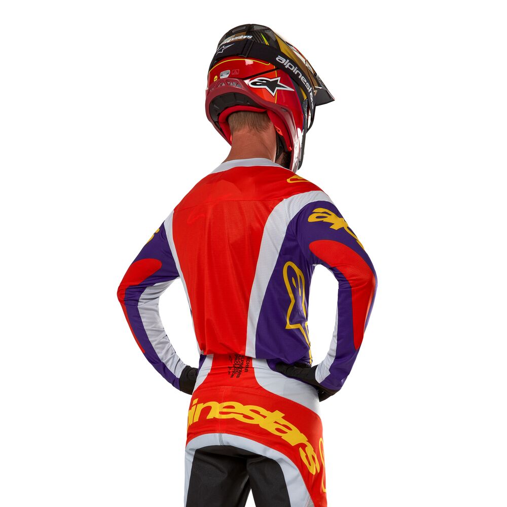 ALPINESTARS TECHSTAR OCURI HOT ORANGE PURPLE BLACK JERSEY