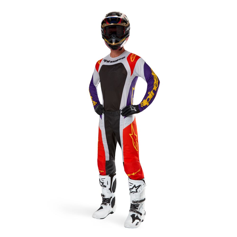 ALPINESTARS TECHSTAR OCURI HOT ORANGE PURPLE BLACK JERSEY