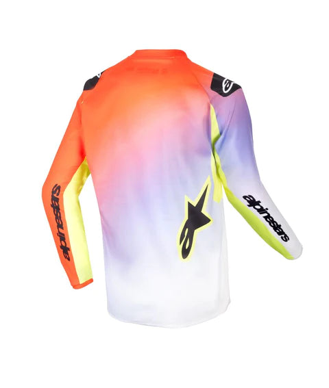 ALPINESTARS YOUTH RACER LUCENT WHITE NEON RED YELLOW FLUO KIT COMBO