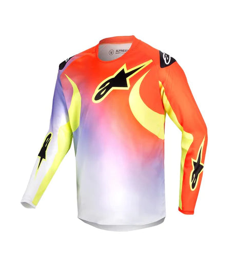 ALPINESTARS YOUTH RACER LUCENT WHITE NEON RED YELLOW FLUO KIT COMBO