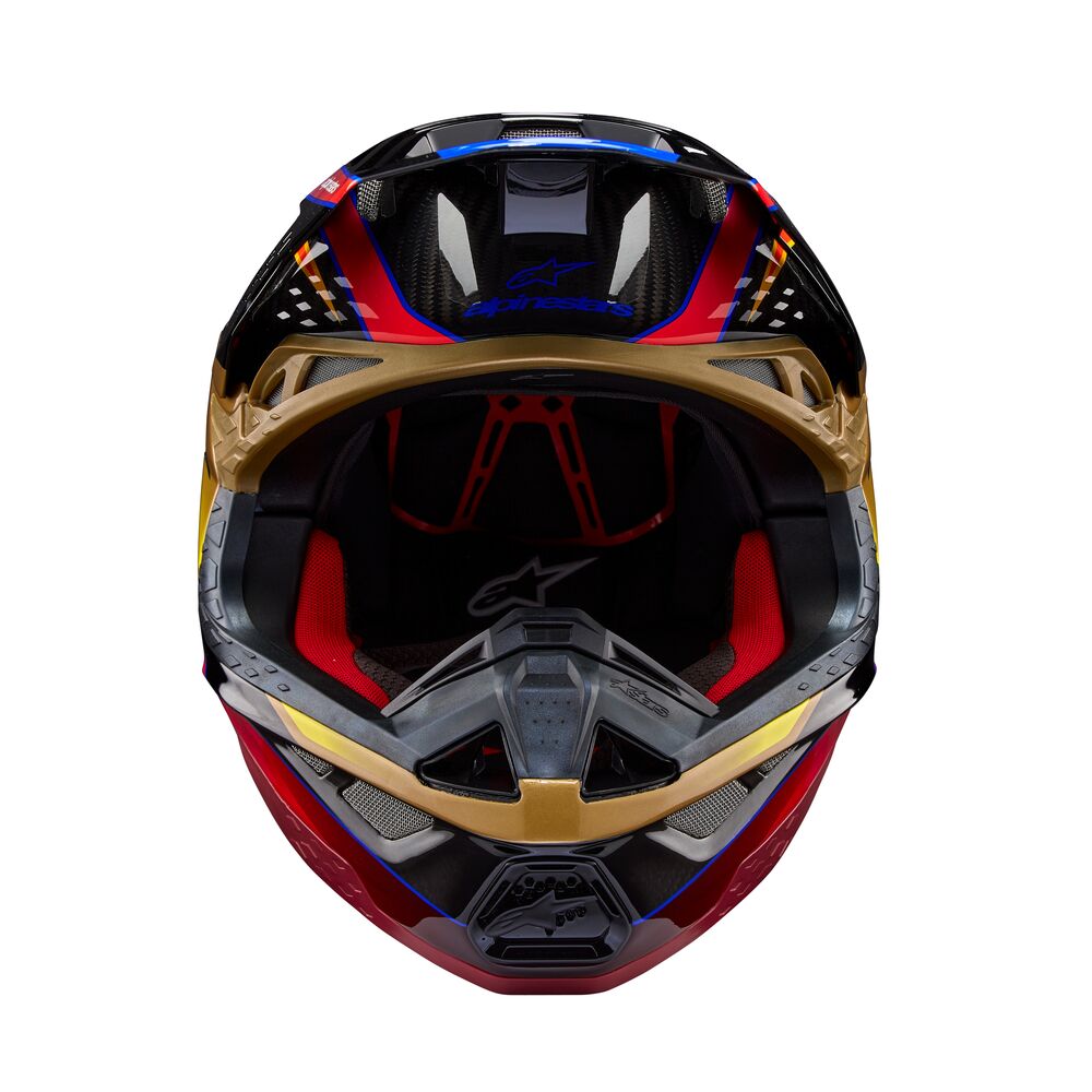 ALPINESTARS SUPERTECH S-M10 ERA GOLD YELLOW RIO RED GLOSSY HELMET