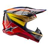 ALPINESTARS SUPERTECH S-M10 ERA GOLD YELLOW RIO RED GLOSSY HELMET