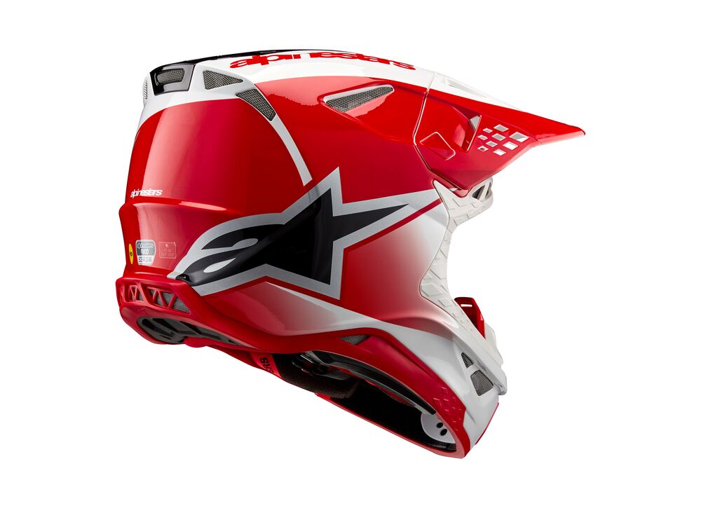 ALPINESTARS SUPERTECH S-M10 UNITE RED WHITE GLOSSY HELMET