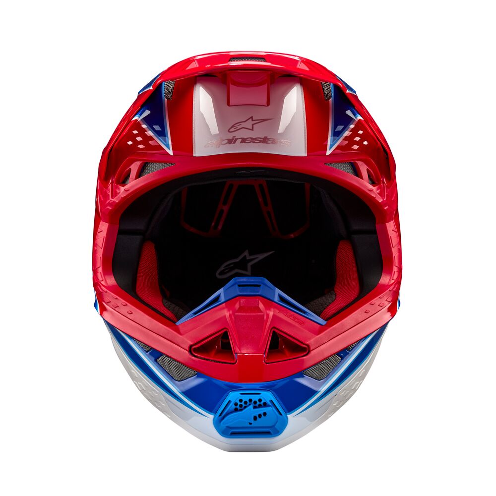 ALPINESTARS SUPERTECH S-M10 AEON BRIGHT RED BLUE GLOSSY HELMET