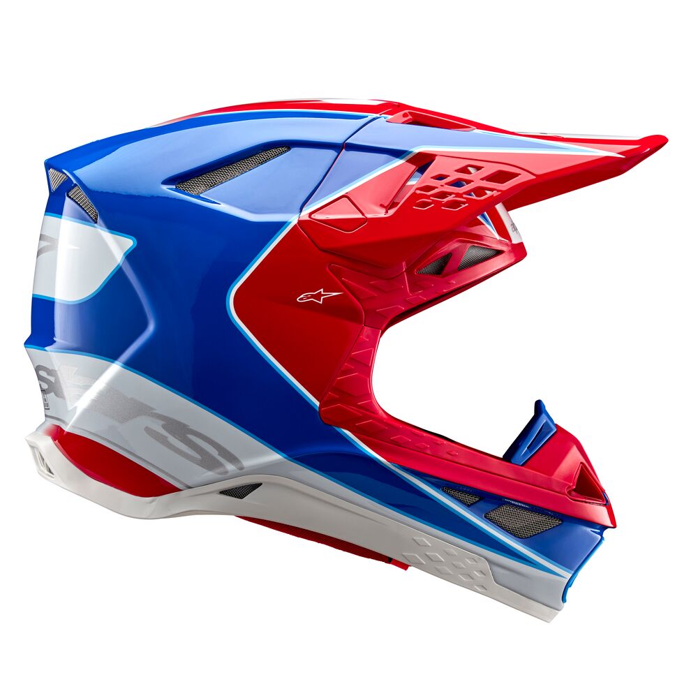 ALPINESTARS SUPERTECH S-M10 AEON BRIGHT RED BLUE GLOSSY HELMET