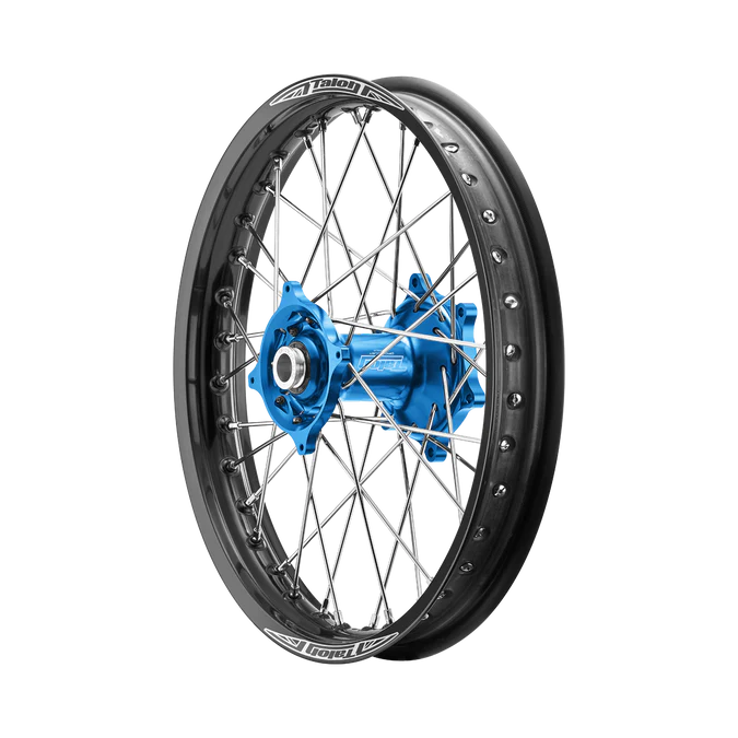 TALON 50CC BIG WHEEL KIT BLACK RIM - BLUE HUBS KTM/Husqvarna/Gasgas 50/E5 21-25