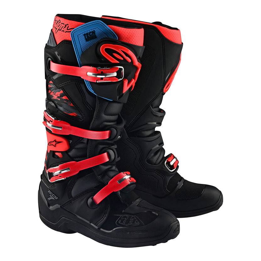 ALPINESTARS / TLD TECH 7 MX BOOT; BLACK / RKT RED