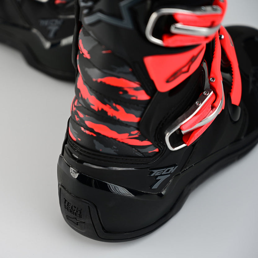 ALPINESTARS / TLD TECH 7 MX BOOT; BLACK / RKT RED