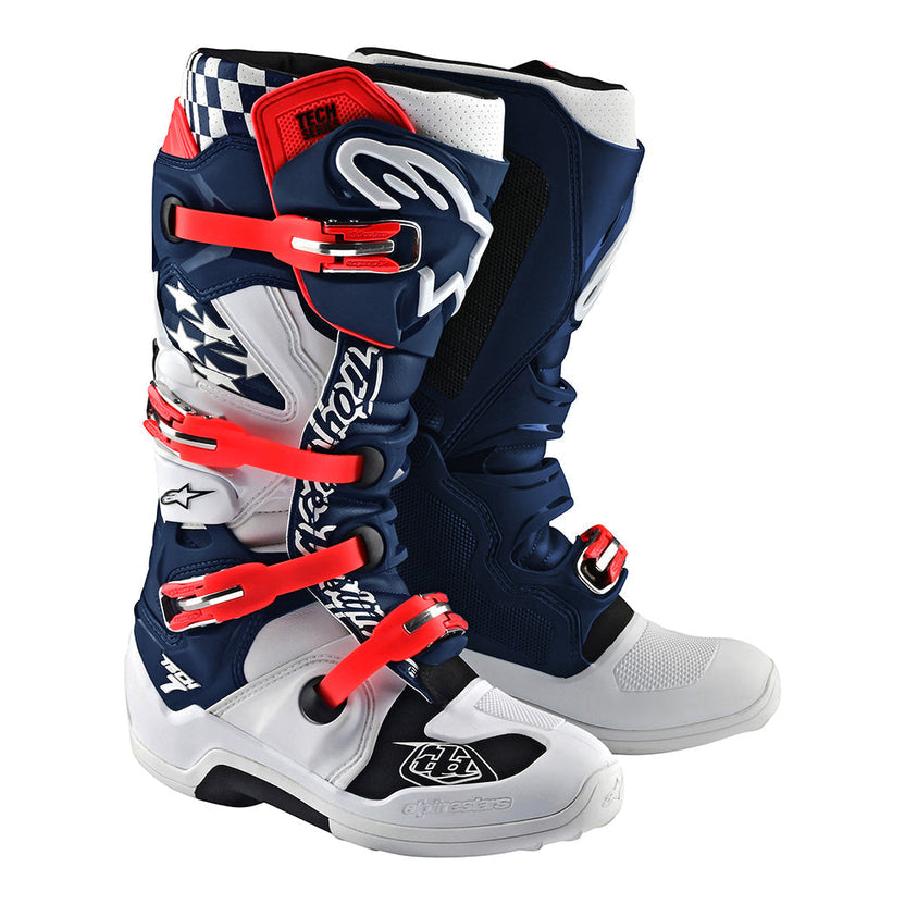 ALPINESTARS / TLD TECH 7 MX BOOT; WHITE / NAVY