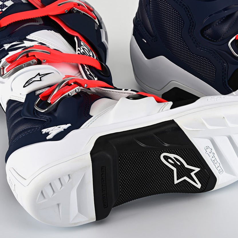 ALPINESTARS / TLD TECH 7 MX BOOT; WHITE / NAVY