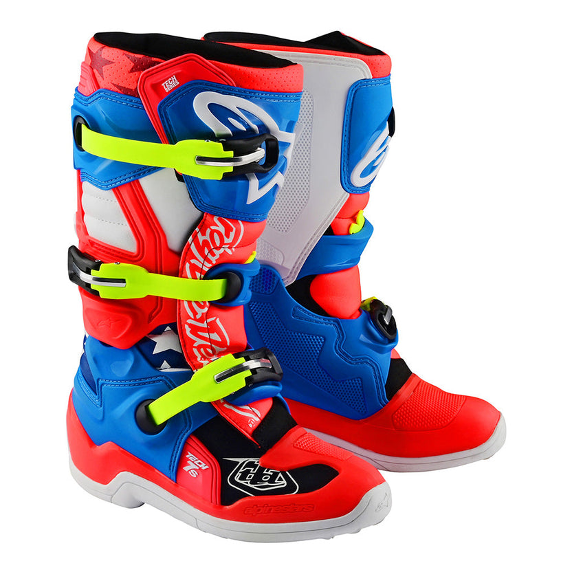 ALPINESTARS / TLD TECH 7S MX BOOT; RKT RED/WHT/BLU