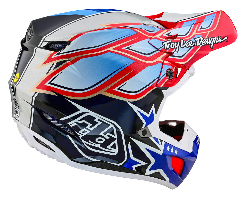 Troy Lee Designs SE5 Carbon Helmet - Wings Navy