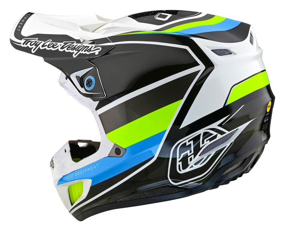 Troy Lee Designs SE5 Composite Helmet - Reverb White / Blue