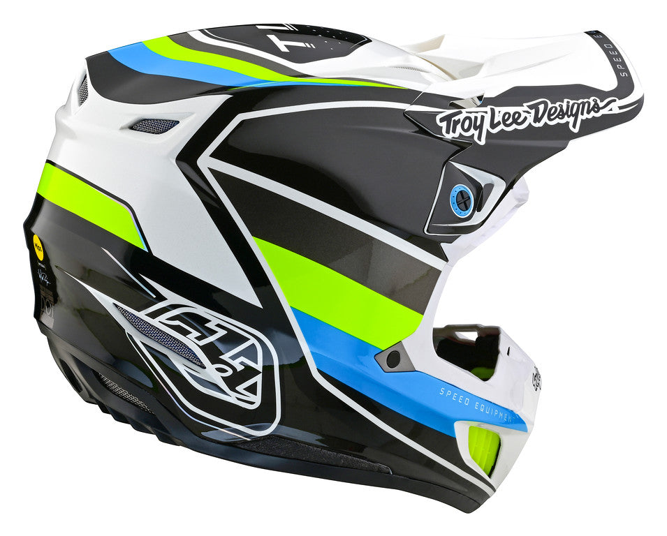 Troy Lee Designs SE5 Composite Helmet - Reverb White / Blue