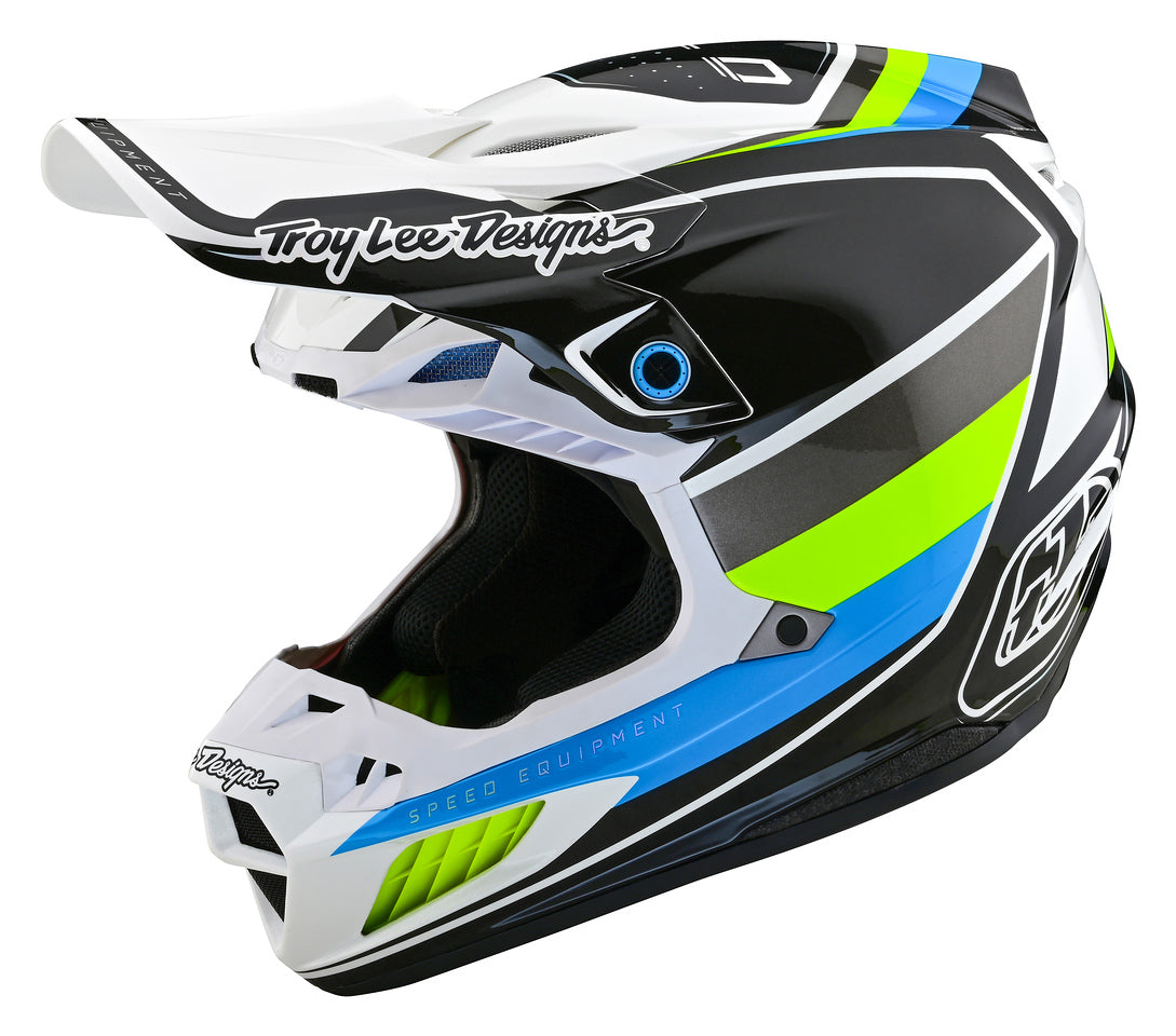 Troy Lee Designs SE5 Composite Helmet - Reverb White / Blue