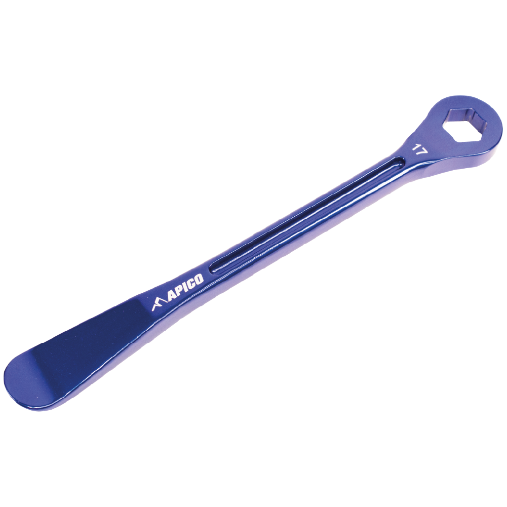 TYRE LEVER & AXLE WRENCH COMBINATION TOOL CNC ALUMINIUM BLUE