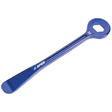 TYRE LEVER & AXLE WRENCH COMBINATION TOOL CNC ALUMINIUM BLUE