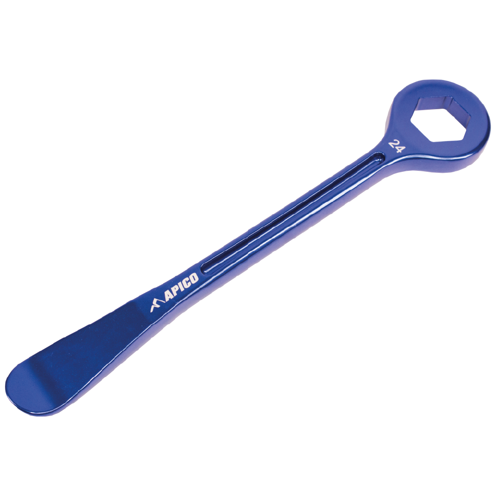 TYRE LEVER & AXLE WRENCH COMBINATION TOOL CNC ALUMINIUM BLUE