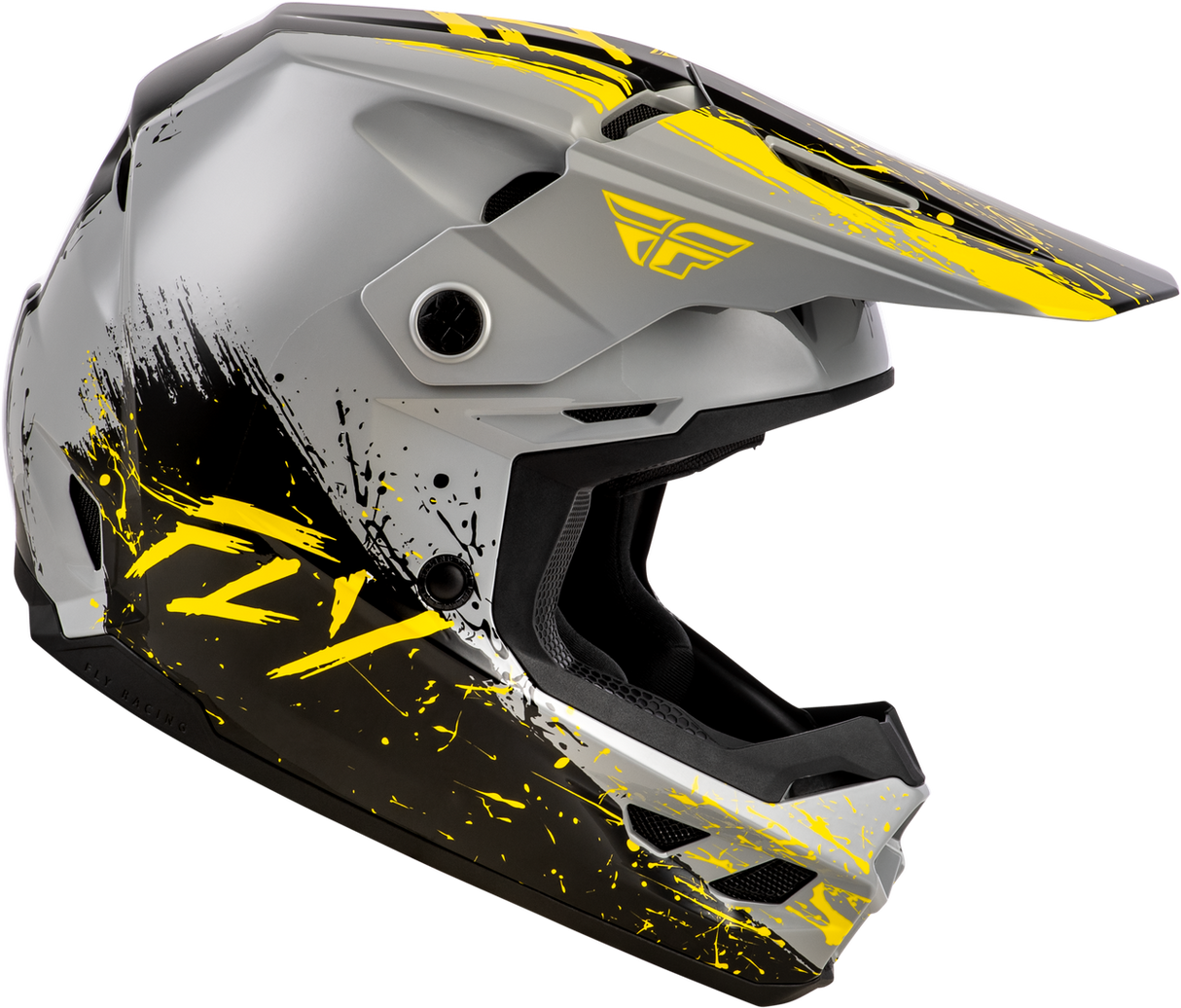 Kinetic Youth Drip Helmet - Grey/Black/Yellow