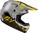 Kinetic Youth Drip Helmet - Grey/Black/Yellow