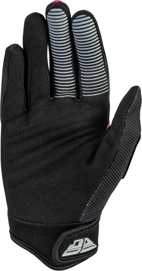 F-16 2026 Youth Gloves - Black/Red/Purple