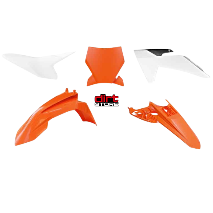 R-TECH PLASTIC KIT EXCLUDING FORK GUARDS KTM SX50 2024-ON (VARIOUS COLOURS)