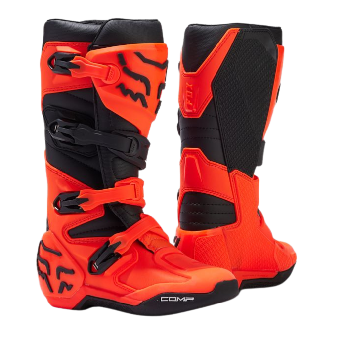 Fox Youth Comp Boots Fluorescent Orange