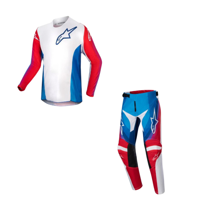 ALPINESTARS YOUTH RACER PNEUMA BLU MARS RED WHITE KIT COMBO