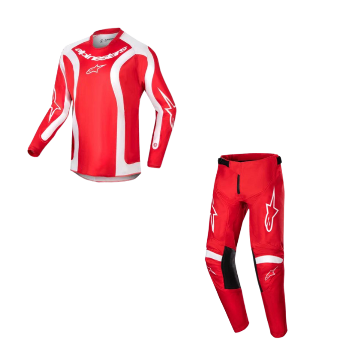 ALPINESTARS YOUTH RACER LURV MARS RED WHITE KIT COMBO