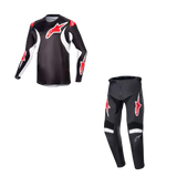 ALPINESTARS YOUTH RACER LUCENT BLACK WHITE KIT COMBO