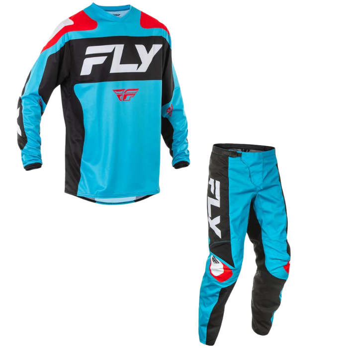 Fly Racing 2025 F-16 Kit Combo (Cyan/Black/White) – Dirt Store