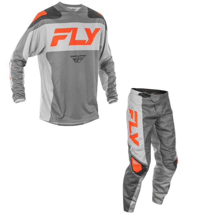 Fly Racing 2025 F-16 Kit Combo (Grey/Orange)