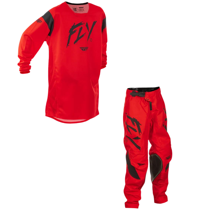 Fly Racing 2025 Youth Kinetic Stoke Kit Combo (Red/Black)