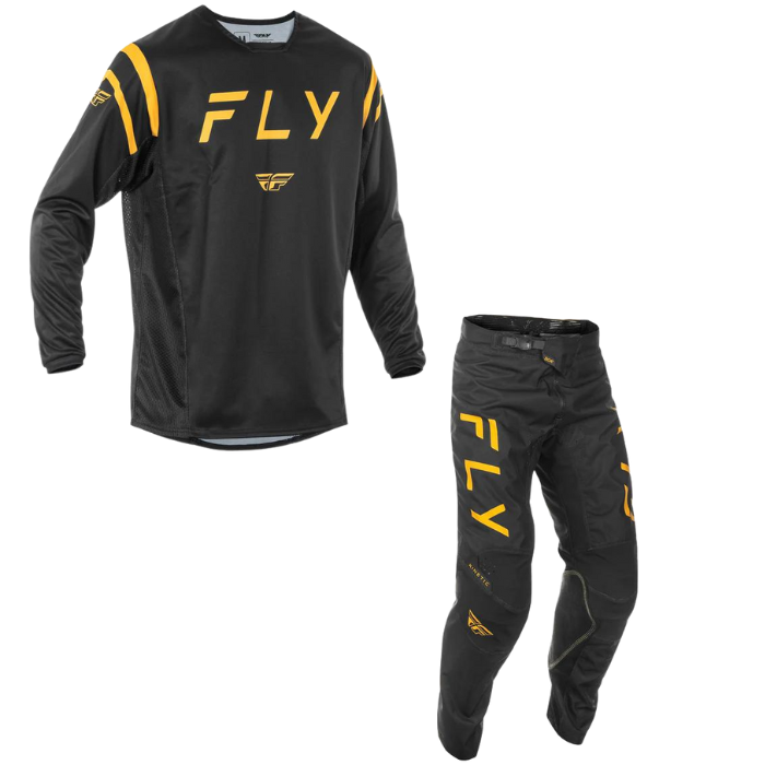 Fly Racing 2025 Kinetic Center Kit Combo (Black/Gold) – Dirt Store
