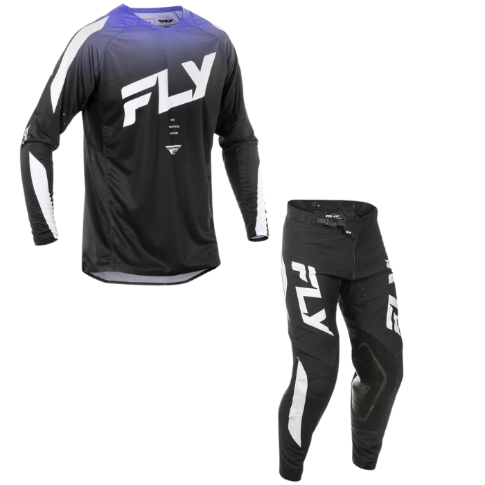 Fly Racing 2025 Evolution DST Kit Combo (Black/White/Purple)