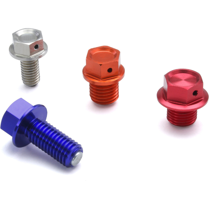 Magnetic drain bolt M12x15 Red (inc Monkey Bike)