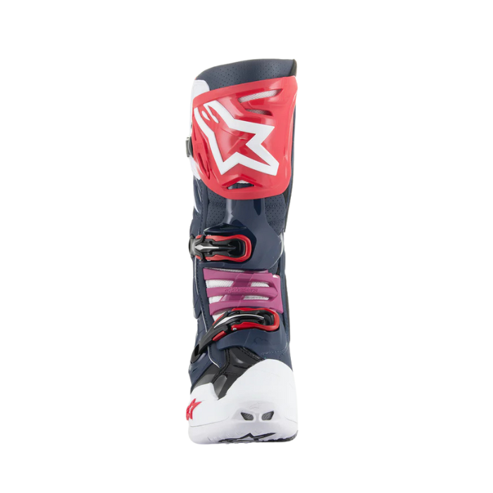 ALPINESTARS TECH 10 SUPERVENTED NIGHT NAVY WHITE RAINBOW BOOTS