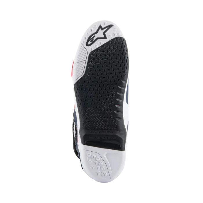 ALPINESTARS TECH 10 SUPERVENTED NIGHT NAVY WHITE RAINBOW BOOTS