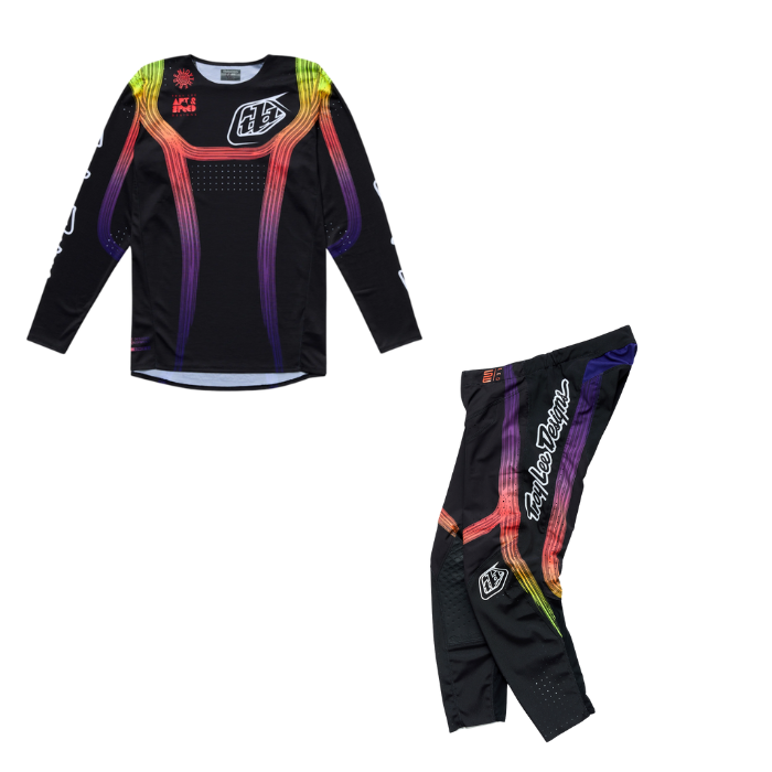 Troy Lee Designs SE Pro Stripes Youth Kit Combo - Black / Multicolour