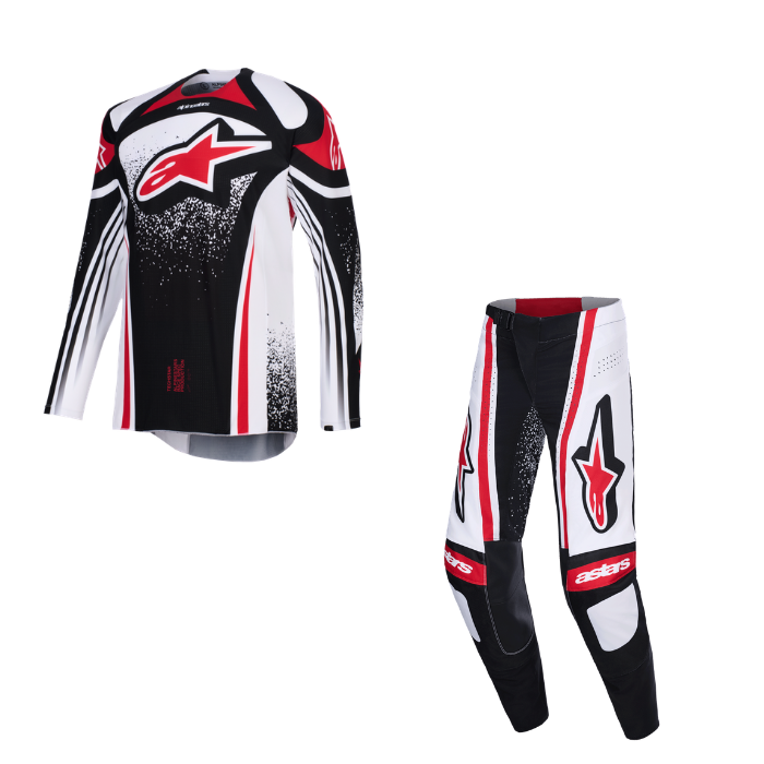 TECHSTAR NOMUR KIT COMBO - BLACK/WHITE/RED Alpinestars motocross kit
