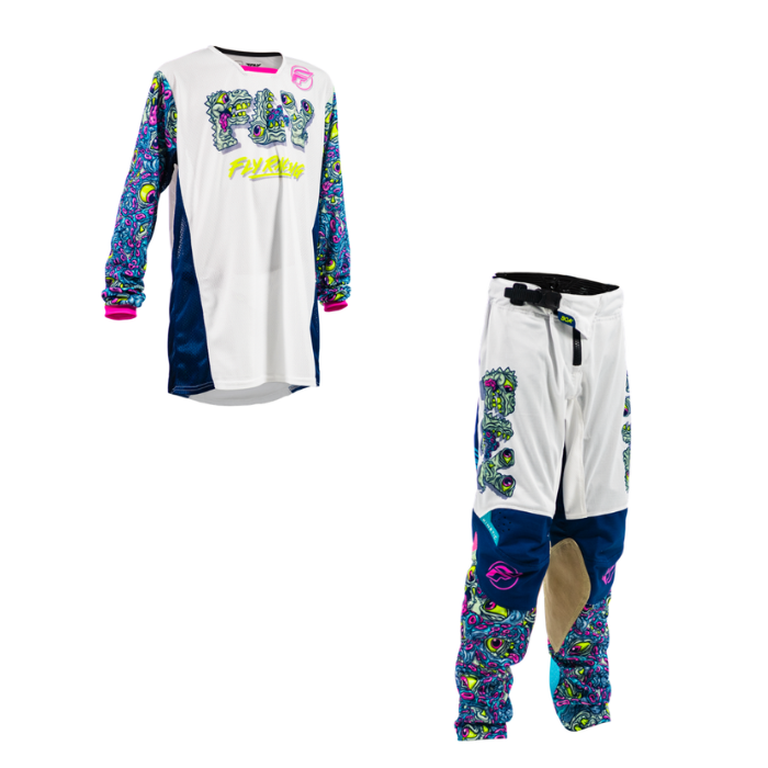 Youth Kinetic Mesh Mutant 2026 Kit Combo - White/Blue/Multi