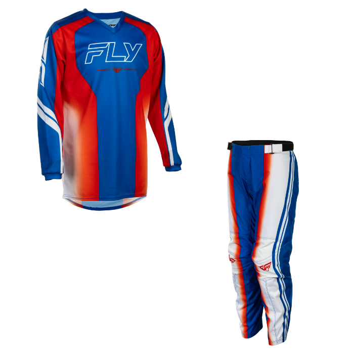 Fly Racing Youth F-16 Raze Kit Combo - Red/White/Blue