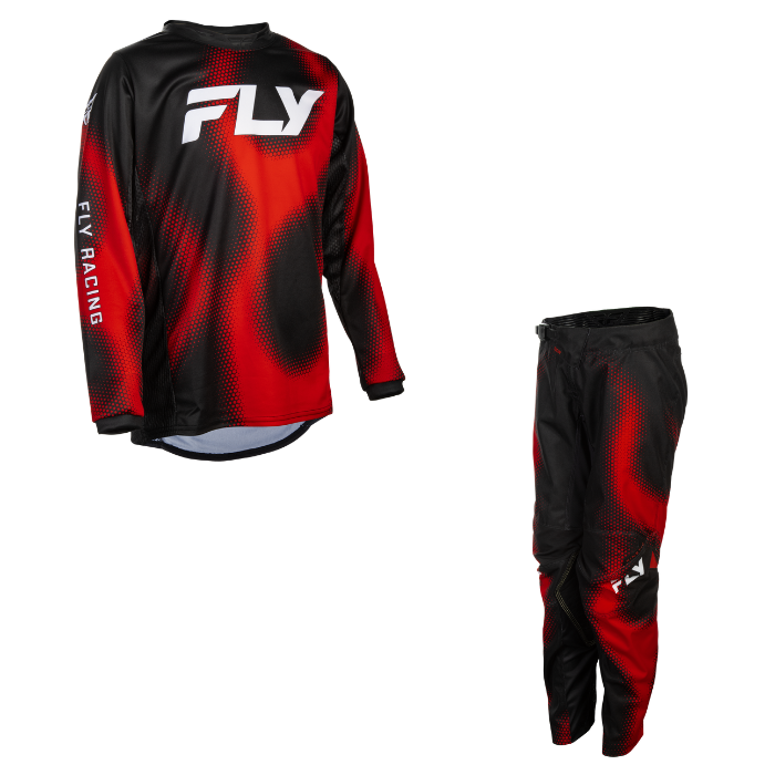 Fly Racing Youth Kinetic Torch Kit Combo - Black/Red/White