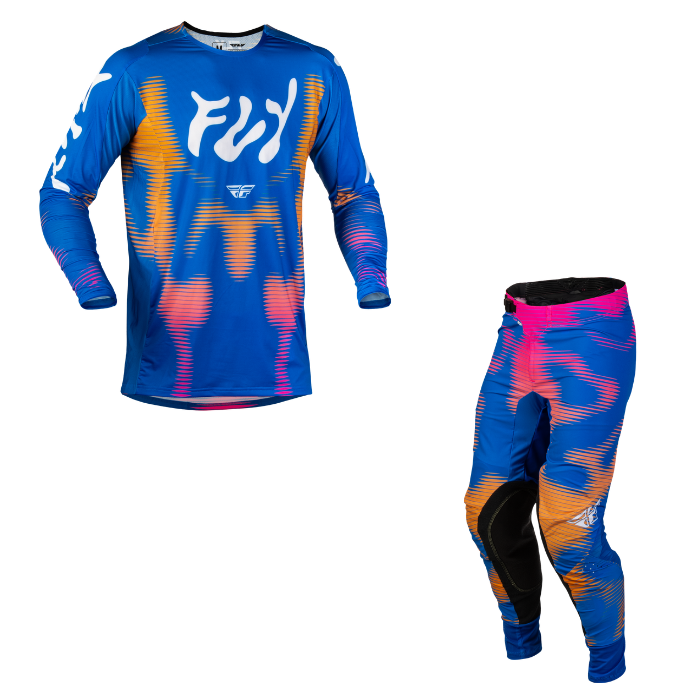 Fly Racing Youth Lite Limited Edition Rana Kit Combo - Blue/Sunset