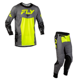 Fly Racing Youth Lite Flake Kit Combo - Grey/Hi-Vis/Black