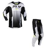 Fly Racing Kinetic Fade Kit Combo - White/Black/Hi-Vis