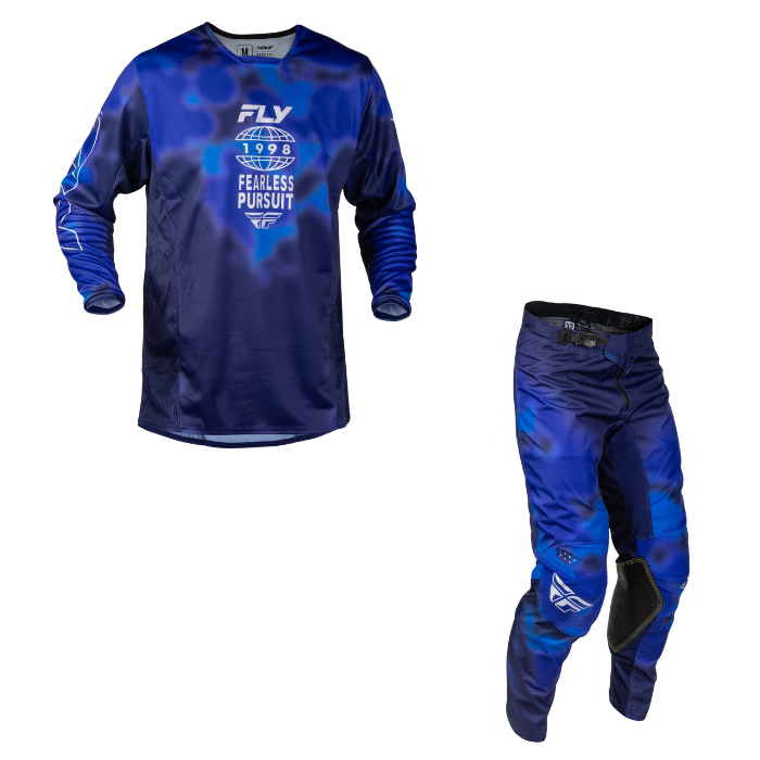 Fly Racing Kinetic Blur Kit Combo - Blue/Navy